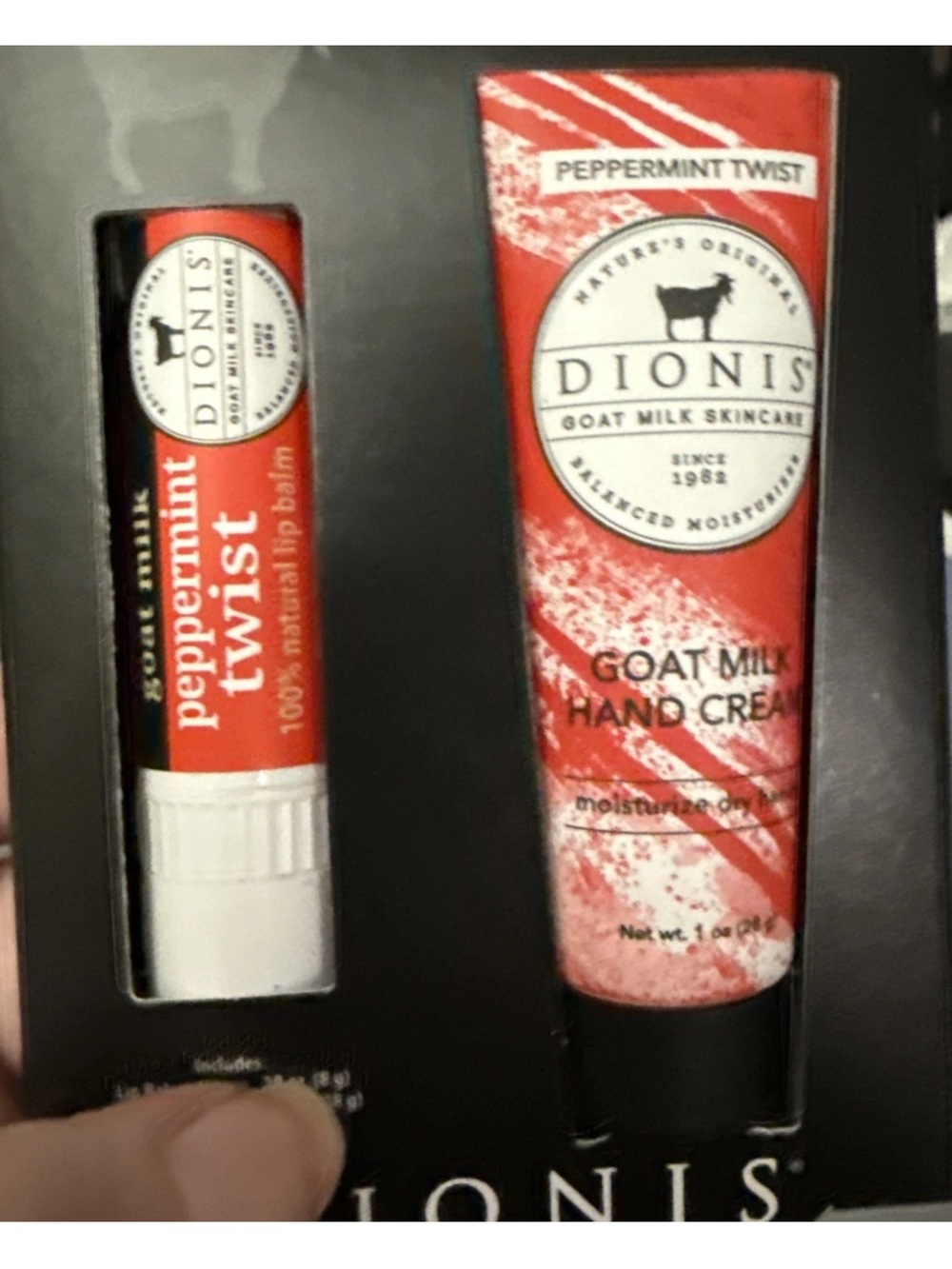 Dionis Goat Milk Peppermint Twist Lip Balm & Hand Cream duo Brand New